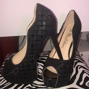Black platform heels